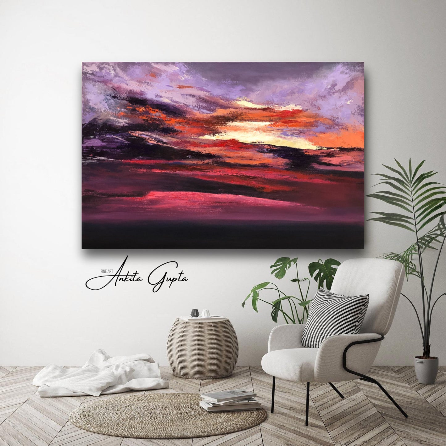 Mulberry Skies | Purple Sky Painting